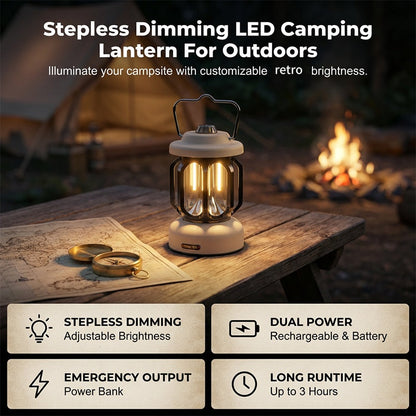 🔥LED-Campinglampe im Set | Dimmbar & Powerbank-Funktion💡
