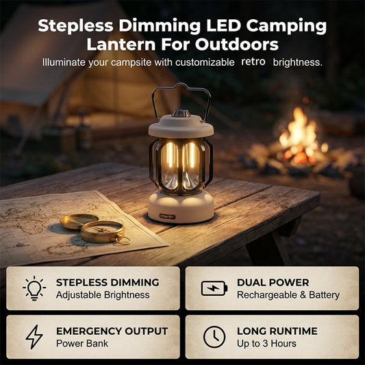 🔥LED-Campinglampe im Set | Dimmbar & Powerbank-Funktion💡