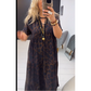 💎50 % Rabatt für begrenzte Zeit 👗Damen V-Ausschnitt Leopardenmuster Maxikleid📦Kostenloser Versand🔥