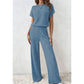 👚 50% RABATT! 🔥 Damen Zweiteiler aus Rippstrick – Oberteil & Weite Hose, Bequemer Schnitt & Perfekt Für Einen Stilvollen, Sofortigen Look 💃