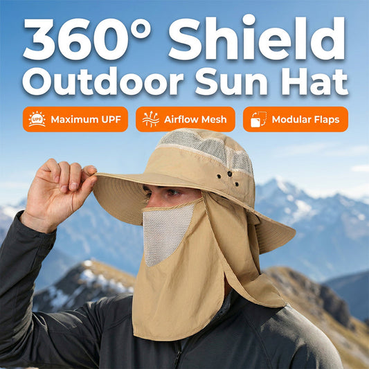 🔥AKTION! 360°-Sonnenhut☀️Abnehmbar & atmungsaktiv💨Windfest & wasserabweisend