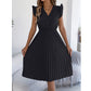 🎁 2026 Neuheit – 50 % Rabatt! 👗🌸 Spitzenkleid mit V-Ausschnitt, Rüschen und tailliertem Schnitt ✨