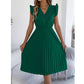🎁 2026 Neuheit – 50 % Rabatt! 👗🌸 Spitzenkleid mit V-Ausschnitt, Rüschen und tailliertem Schnitt ✨