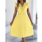 🎁 2026 Neuheit – 50 % Rabatt! 👗🌸 Spitzenkleid mit V-Ausschnitt, Rüschen und tailliertem Schnitt ✨