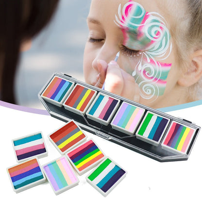 Professionelles Regenbogen-Set mit Gesichts- und Körperfarben