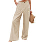 ☁️Weiche Damen-Haushose🌿Hoher Bund lockere Weitbein Hose