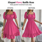 Summer Casual Ruffle Hem Midi Dress