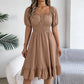Summer Casual Ruffle Hem Midi Dress