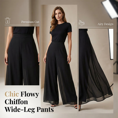 💃 50 % RABATT FÜR BEGRENZTE ZEIT! 👖 Damen Chiffon Weitbeinhose – Fließender Stoff, figurfreundlicher Schnitt, elegant für jeden Anlass 🖤