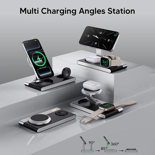 3-in-1-Ständer mit klappbarem Magnet-Wireless-Ladegerät