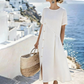 🌺Lässiges Midi-Kleid für Damen mit unregelmäßig angeordneten Knöpfen