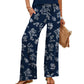 🌺Damenhose mit weitem Bein und Kordelzug im Bohemian-Print