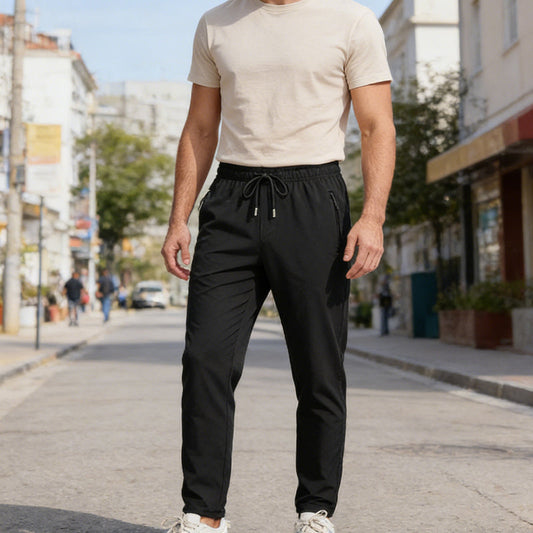 💪 50% SPAREN 🔥 Herren Fitnesshose leicht & bequem 👖 mit Reißverschlüssen – ideal für Gym, Jogging & Freizeit ⏰