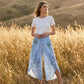 🌺Damenhose mit Blumenmuster, hoher Taille und weitem Bein