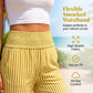 📈 Verkaufshit Nr. 1 – direkt 50%! Damenhose mit gerafftem Bund und gestreiftem Gingham-Muster
