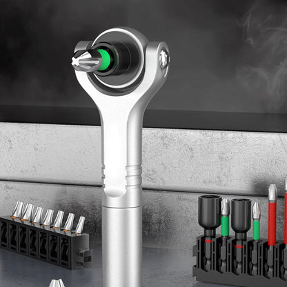 🧲 Magnetischer Ratsche-Schraubendreher – Bit-Verlust adé! Schnellwechsler für Links-/Rechtslauf