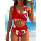 ⏰Nur noch heute 50% Rabatt!👙Hochtailliertes Wickel Bikini Set mit tropischem Blumenprint, figurformender Schnitt, sanfte Bauchabdeckung für Strand, Schwimmbad und Sommerurlaub ✨