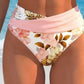 ⏰Nur noch heute 50% Rabatt!👙Hochtailliertes Wickel Bikini Set mit tropischem Blumenprint, figurformender Schnitt, sanfte Bauchabdeckung für Strand, Schwimmbad und Sommerurlaub ✨