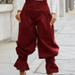 👖🎉 Damen Laternen-Hose mit Falten & Rüschenabschlüssen – Leicht & luftig – Perfekt für Sommer, Strand oder einen romantischen Boho-Look – feminin und bequem 🌸
