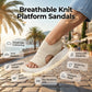 🚚 Nachschub ist da – schnell sein lohnt sich! 👟 Atmungsaktive Plateausandalen aus Strickstoff für Damen – bequem & modisch