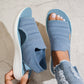 🚚 Nachschub ist da – schnell sein lohnt sich! 👟 Atmungsaktive Plateausandalen aus Strickstoff für Damen – bequem & modisch