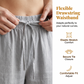 🌺50% Rabatt !Damenhose mit Kordelzug in der Taille und geknöpften Knöchelabschlüssen