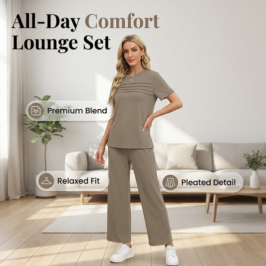 🌍 Bestseller im Netz! 🛋️ 2-teiliges Loungewear-Set für Damen – weich, bequem & perfekt für entspannte Tage zu Hause