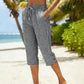 ⏰ 50% RABATT – Nur für kurze Zeit! 🌺Sommerliche Caprihose mit Karomuster für Damen