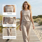 👑 Das Must-Have der Saison! Ärmelloses Damen-Top und Hose mit Kordelzug (Set)