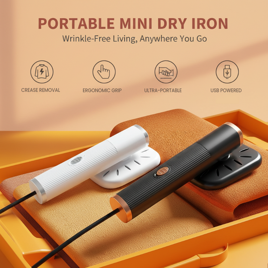🎉 Halbpreis-Party!👕 Portables Mini-USB-Handbügeleisen – kompakt, leicht & perfekt für Reisen, Büro & Zuhause – schnell einsatzbereit
