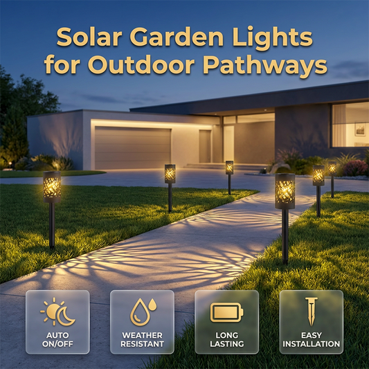 ⏰Nur 5,70 € pro Stück⌛ – Solar-Gartenleuchten für Außenwege (4 Stück)