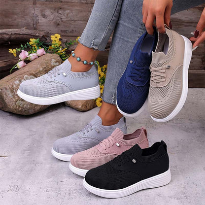 📅 Heute bestellen = 50% sparen ！Damen atmungsaktive Mesh-Slip-On-Walking-Schuhe