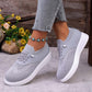 📅 Heute bestellen = 50% sparen ！Damen atmungsaktive Mesh-Slip-On-Walking-Schuhe