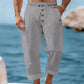 👖 Men's Casual Linen Drawstring Pants – leicht, atmungsaktiv & bequem – mit elastischem Bund & Kordelzug – perfekt für Alltag, Büro & Freizeit