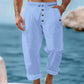 👖 Men's Casual Linen Drawstring Pants – leicht, atmungsaktiv & bequem – mit elastischem Bund & Kordelzug – perfekt für Alltag, Büro & Freizeit
