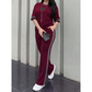 🏆 Verkaufsschlager – jetzt halber Preis! 🔥Zweiteiliges Freizeit-Lounge-Set für Damen mit Streifenmuster