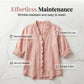 👚✨Lässige Damenbluse mit V-Ausschnitt und Rüschenbesatz – müheloser, femininer Alltagslook🌸