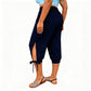 🌊 Der angesagteste Look diesen Sommer – zum halben Preis mitnehmen ！Caprihose für Damen mit elastischem Bund im Freizeitstil