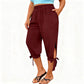 🌊 Der angesagteste Look diesen Sommer – zum halben Preis mitnehmen ！Caprihose für Damen mit elastischem Bund im Freizeitstil