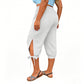 🌊 Der angesagteste Look diesen Sommer – zum halben Preis mitnehmen ！Caprihose für Damen mit elastischem Bund im Freizeitstil