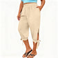 🌊 Der angesagteste Look diesen Sommer – zum halben Preis mitnehmen ！Caprihose für Damen mit elastischem Bund im Freizeitstil