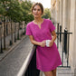 ⭐ 4,9 Sterne – nicht ohne Grund! ✨Damen Bohemian Spitzen V-Ausschnitt T-Shirt-Kleid