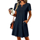 ⭐ 4,9 Sterne – nicht ohne Grund! ✨Damen Bohemian Spitzen V-Ausschnitt T-Shirt-Kleid