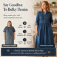 🔔 Letzte 100 Stück – solange der Vorrat reicht! 👗Maxikleid aus Denim mit Knopfleiste für Damen in Übergrößen