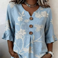 ⌛ Nur solange Vorrat reicht – danach regulärer Preis! Sommerliches Damen-Top mit Blumenmuster und Rüschenärmeln