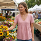 👚✨Women's Elegant V-Neck T-Shirt – schmeichelhafter Ausschnitt, weicher Stoff & vielseitig – perfekt für Alltag, Büro & Freizeit – leicht zu kombinieren