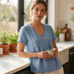 👚✨Women's Elegant V-Neck T-Shirt – schmeichelhafter Ausschnitt, weicher Stoff & vielseitig – perfekt für Alltag, Büro & Freizeit – leicht zu kombinieren