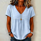 👚✨Women's Elegant V-Neck T-Shirt – schmeichelhafter Ausschnitt, weicher Stoff & vielseitig – perfekt für Alltag, Büro & Freizeit – leicht zu kombinieren