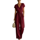 🎯 Nur heute: 50% + versandkostenfrei! Damen V-Ausschnitt Weitbein-Jumpsuit mit Taillenschleife