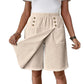 🔥 Letzter Tag! 50% Rabatt Damen Wickel-Skort knielang 🌿 Asymmetrischer Retro-Hosenrock mit Taschen – figurfreundlich & alltagstauglich